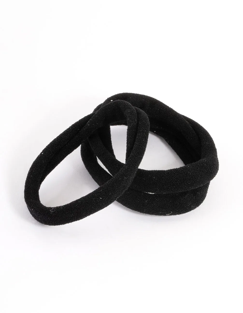 Black Fabric Hair Tie Pack