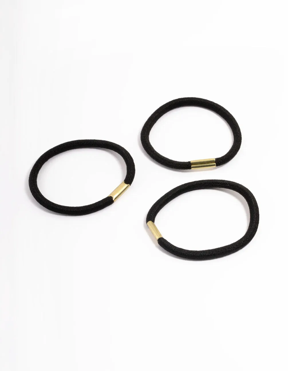 Black Fabric Multi Clamp Hair Tie Pack