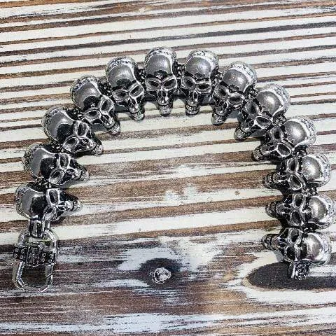 Black Hills - Skull Bracelet - Silver Skulls - B37