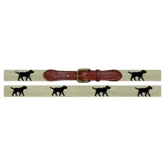 Black Lab Needlepoint Belt