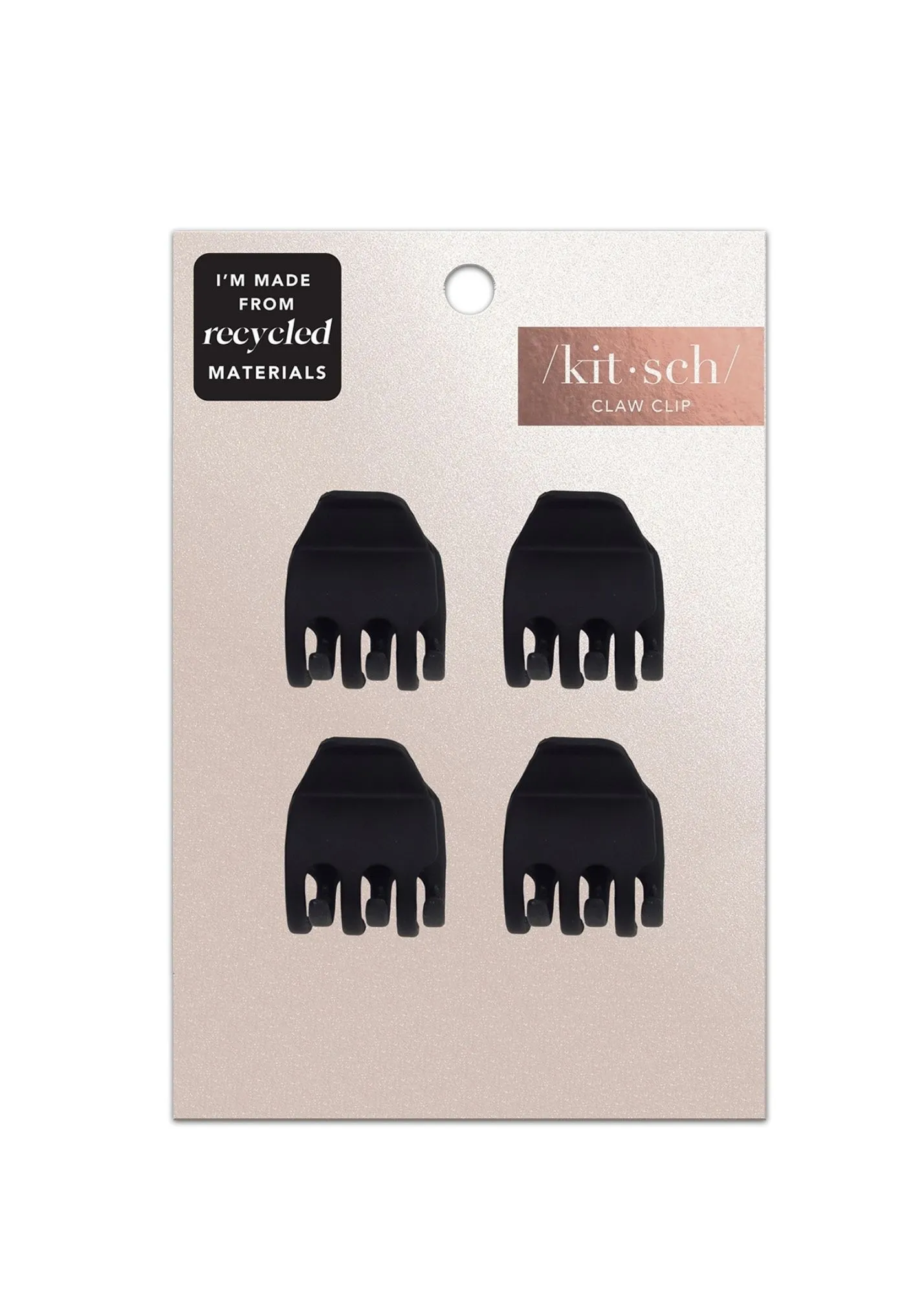 Black Mini Classic Claw Clips - 4 Pack