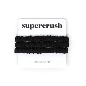 Black Silk Hair Ties