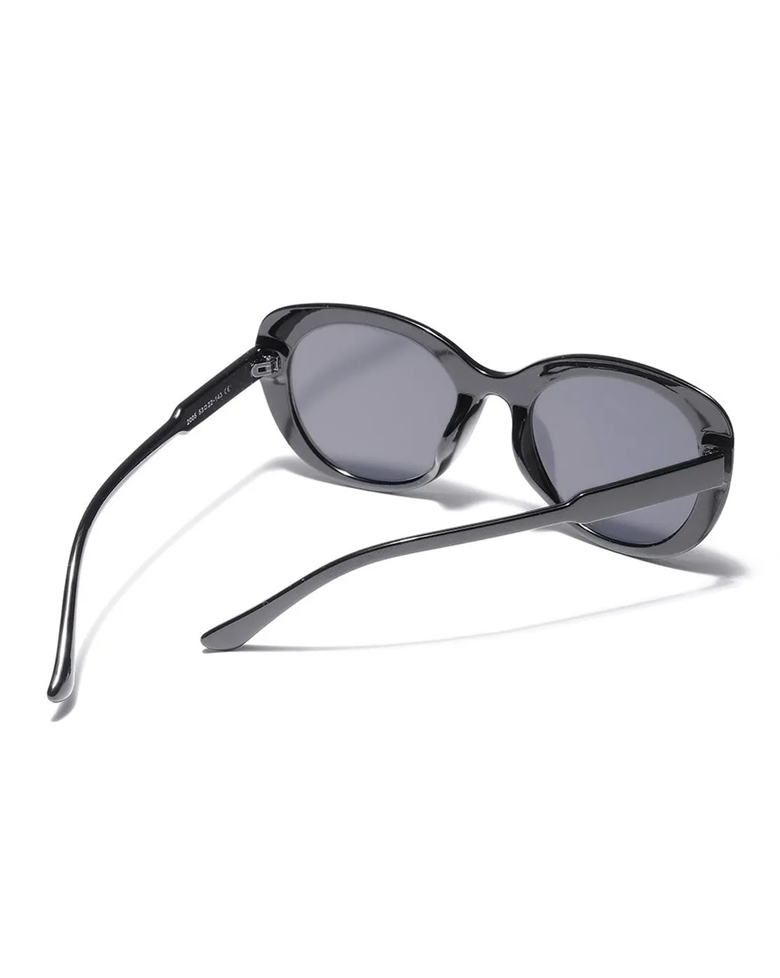 Black Toned with Polycarbonate UV Protected Lens Butterfly Sunglass for women