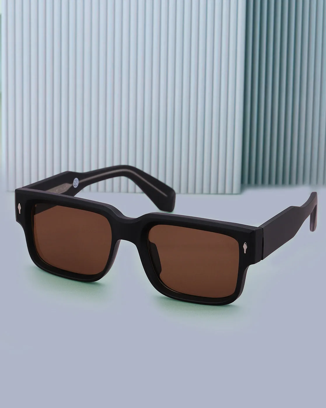 Black Toned with Polycarbonate UV Protected Lens Rectangle Sunglass for men