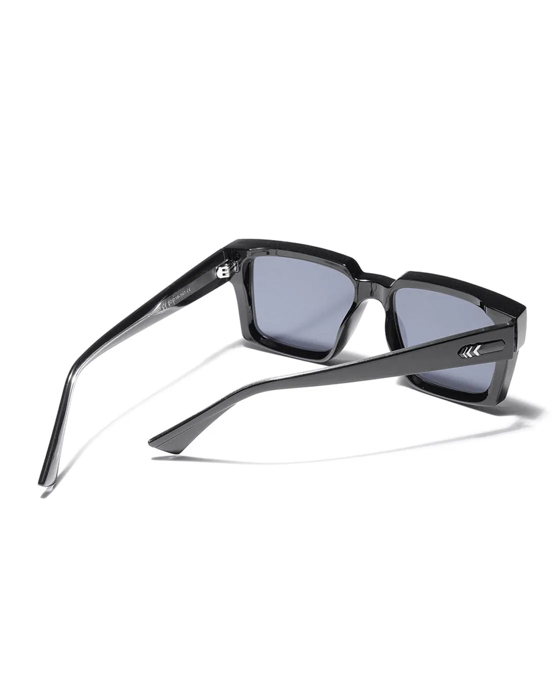 Black Toned with Polycarbonate UV Protected Lens Rectangle Sunglass for men