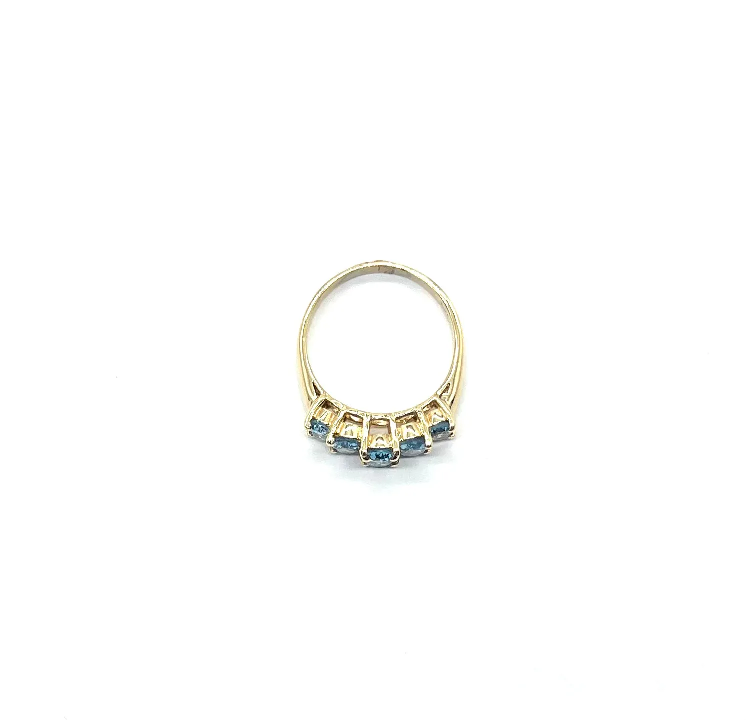 Blue Topaz Bridge Ring