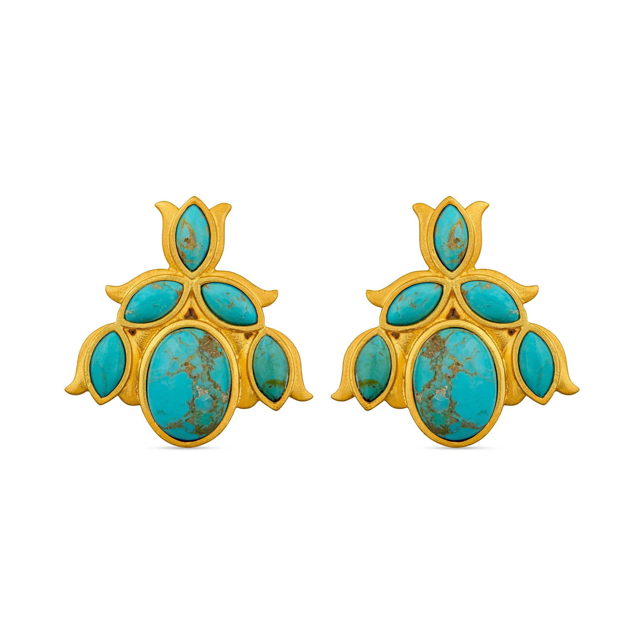 Bluebell Stud Earrings - Turquoise