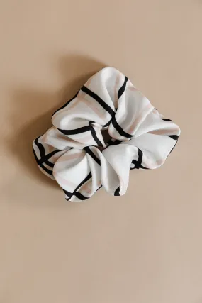 Blush/Black Windowpane Scrunchie