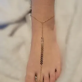 Bohemian Gold Anklet Toe Ring Barefoot Sandal Anklet