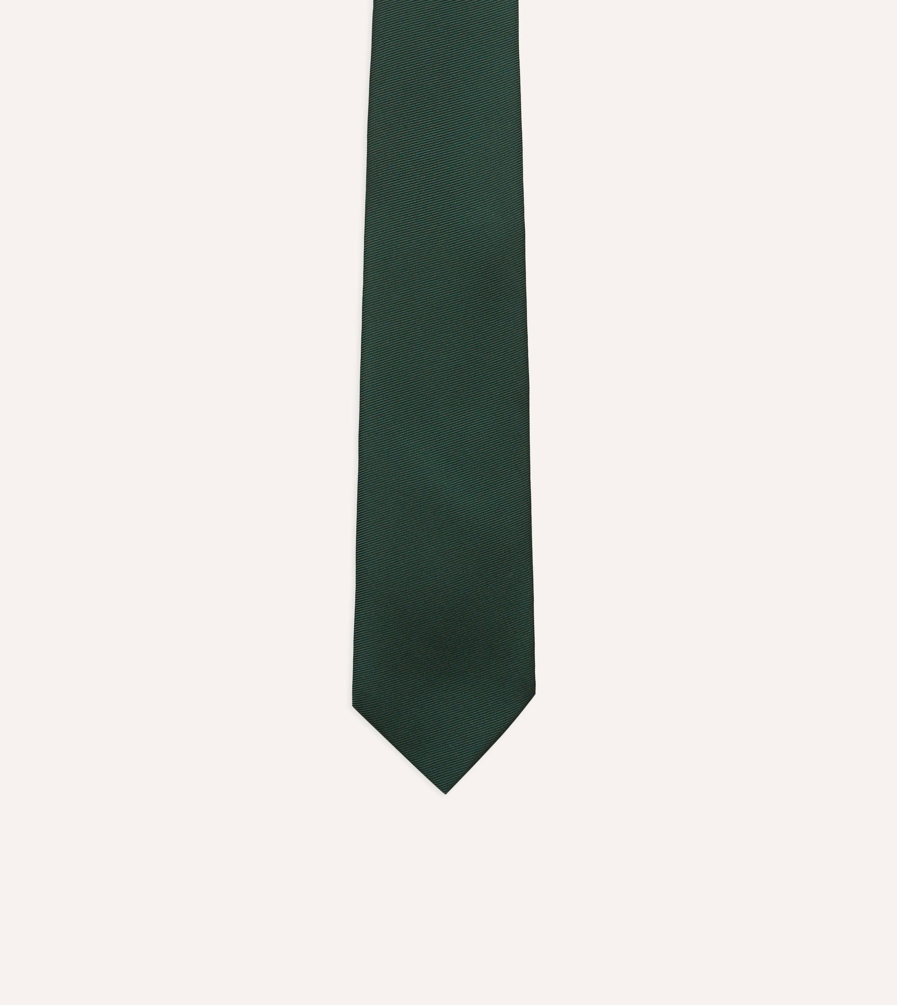 Bottle Green 50oz Silk Twill Tipped Tie