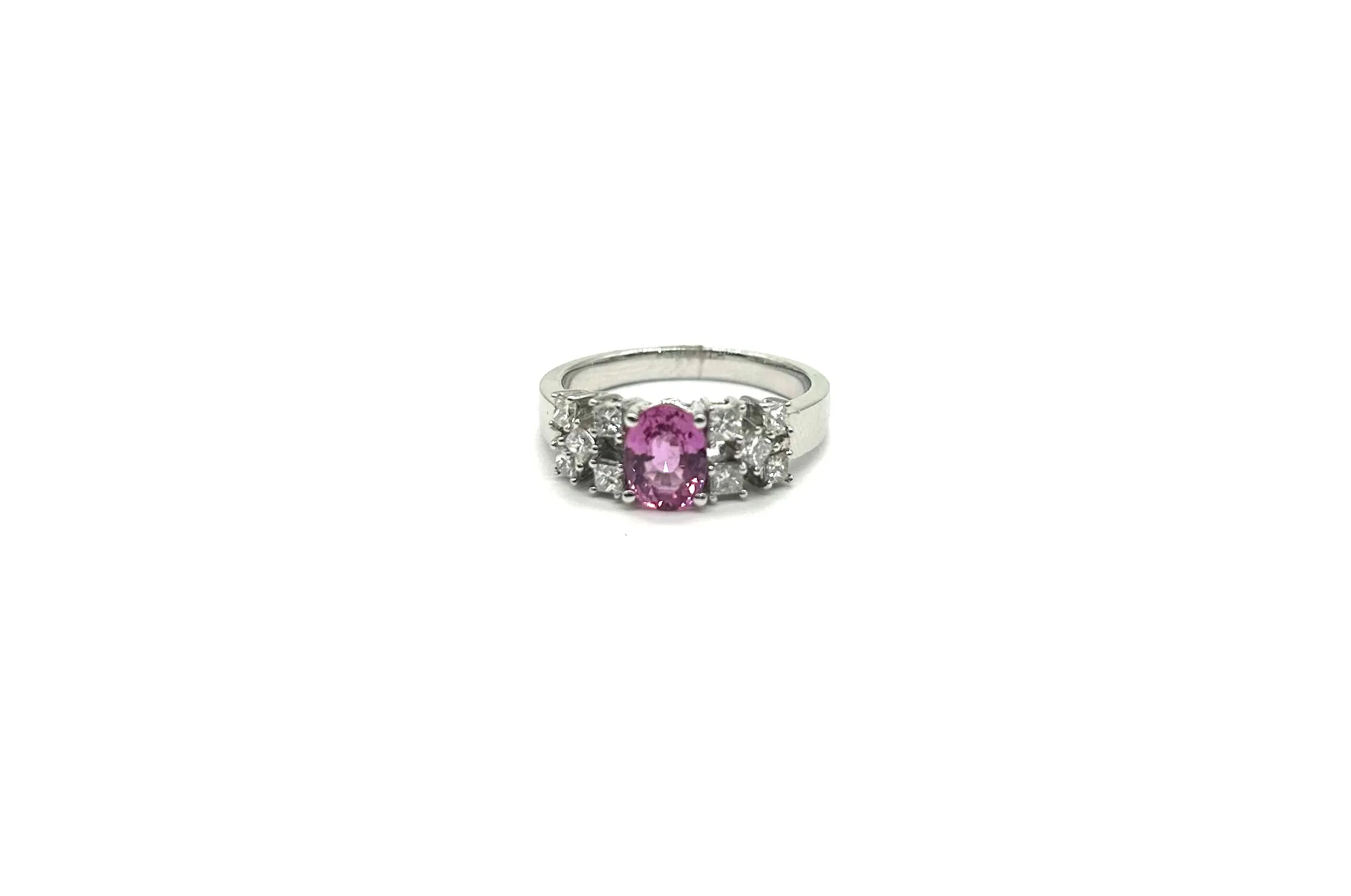 Brilliant Ladies Diamond & Pink Sapphire Ring