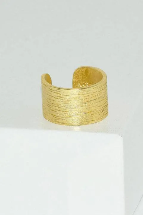 Brushed Metal Adjustable Ring