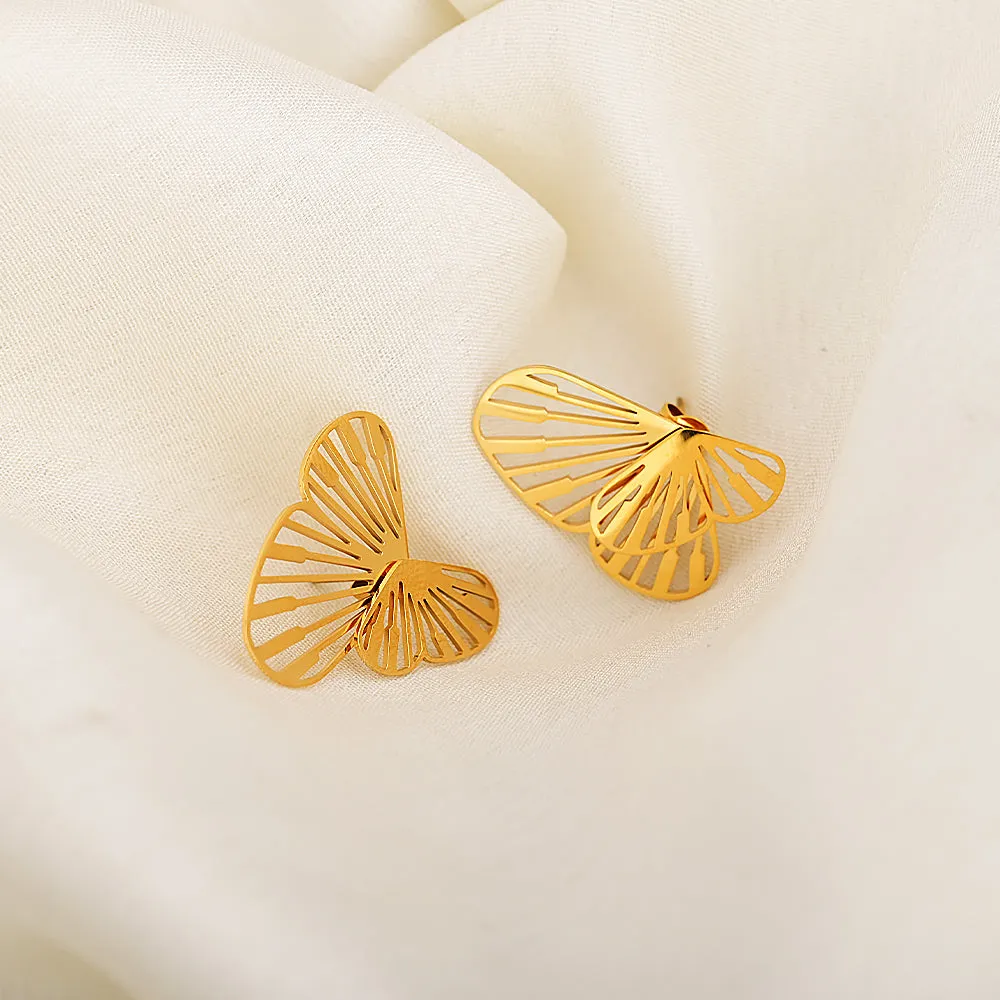 Butterfly Wing Stud Earrings