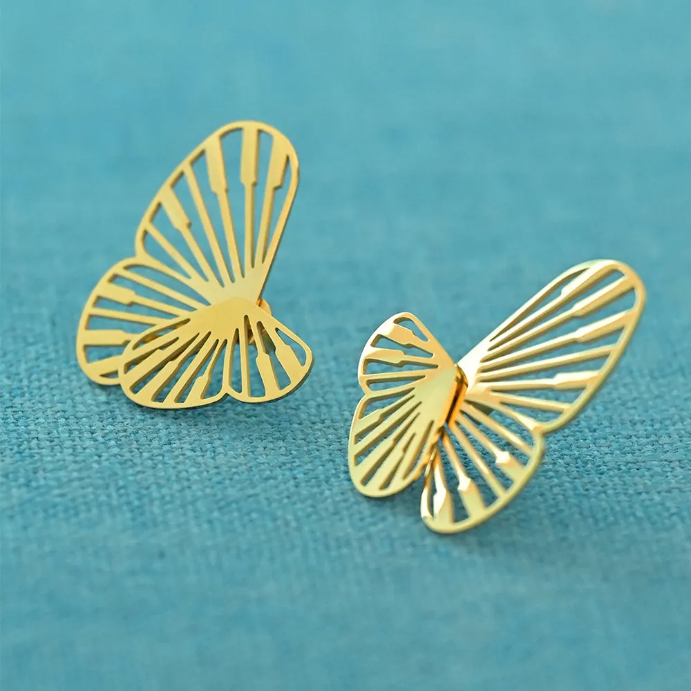 Butterfly Wing Stud Earrings