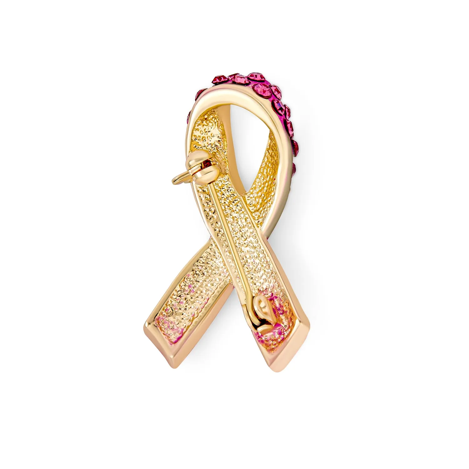 Cancer Awareness Ribbon Brooch Pin Silver Blue Pink Purple Crystal Enamel