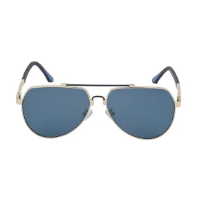 Carlton London Premium Gold & Blue Toned Polarised And Uv Protected Lens Aviator Sunglasses For Men