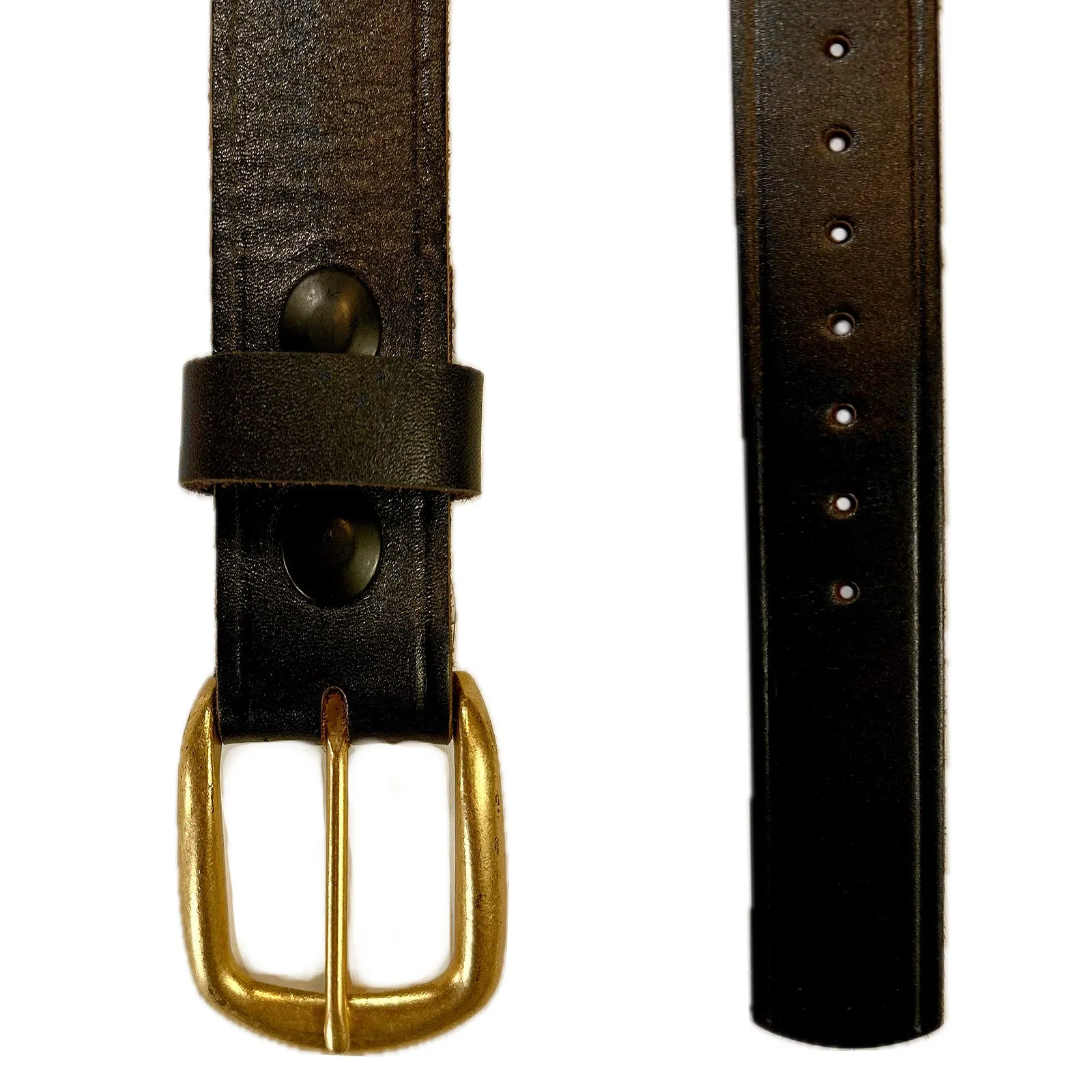 Classic Genuine Brown Leather Western Belt