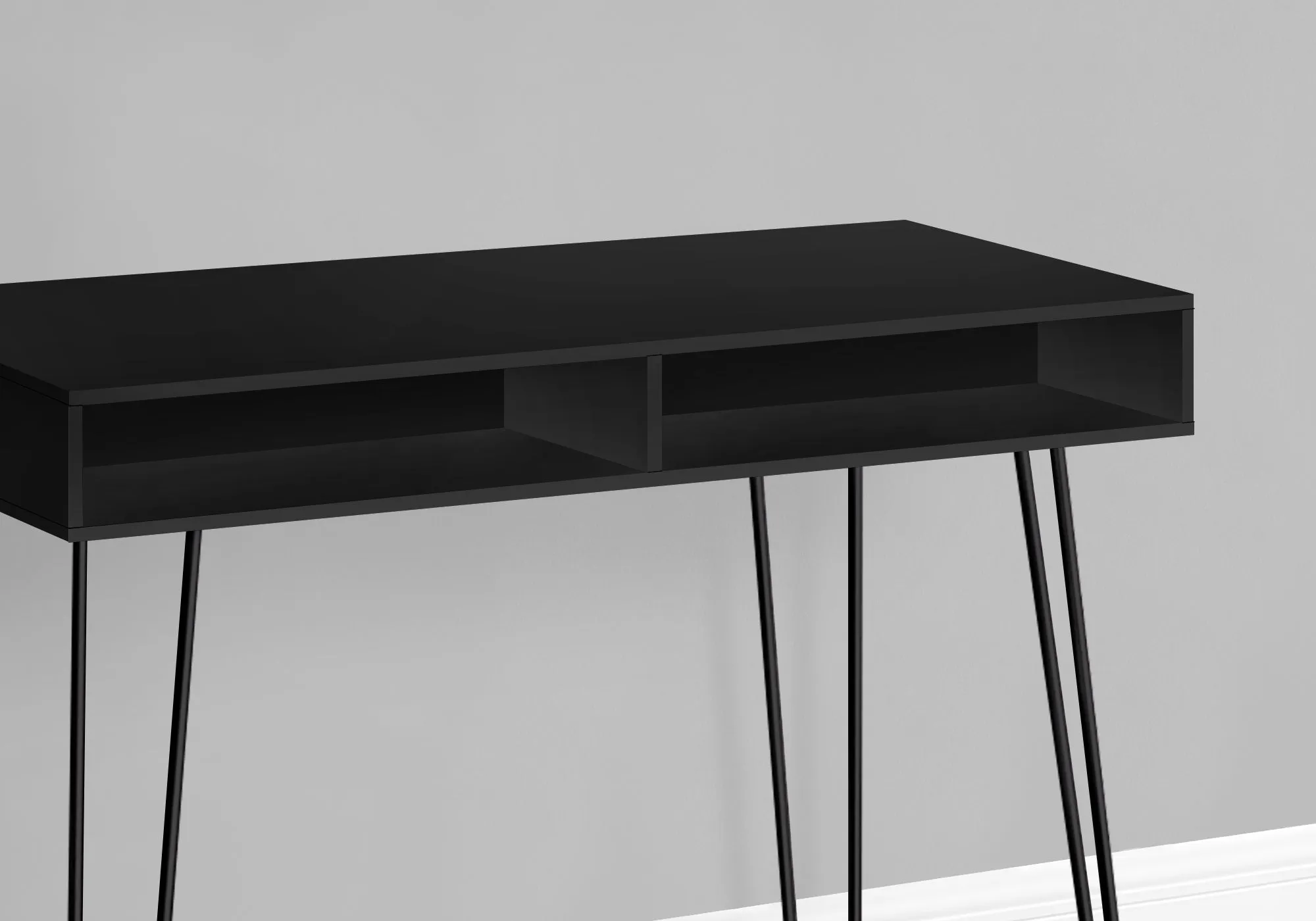 Computer Desk - 40"L / Black / Black Metal