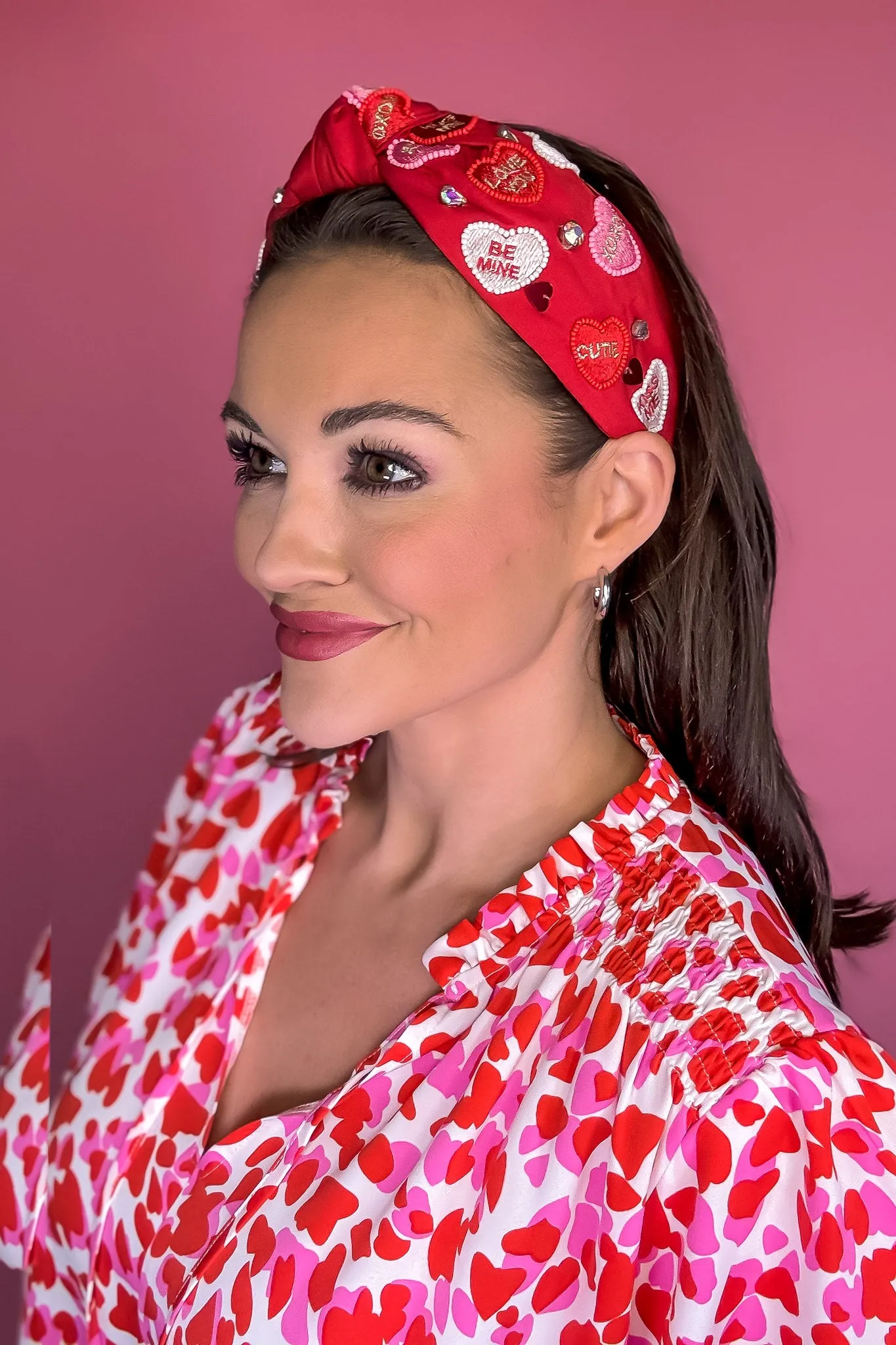 Conversation Heart Red Headband