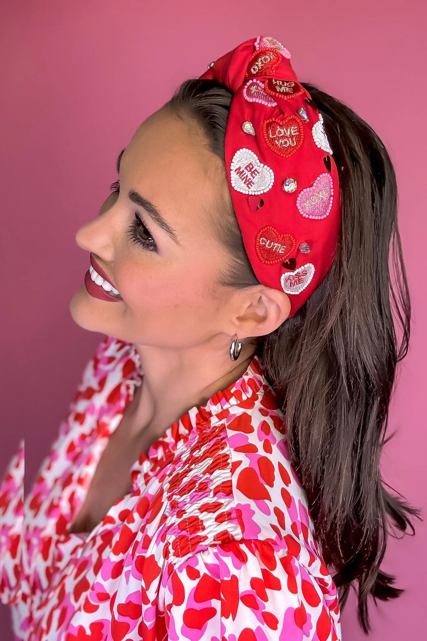 Conversation Heart Red Headband