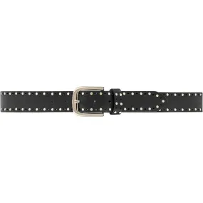 Cool leather belt with details / 15870 - Black (Nero)