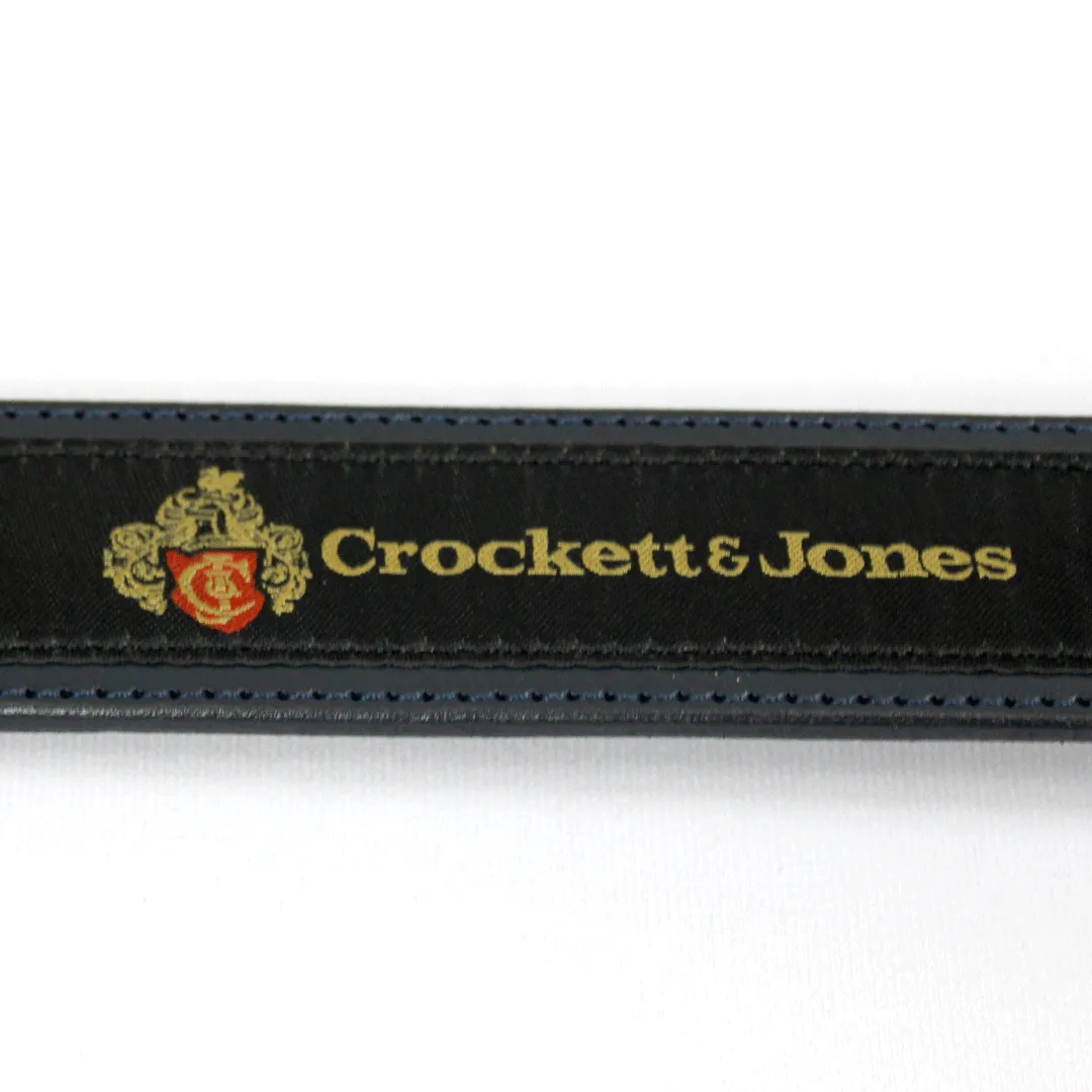 Crockett & Jones Navy Leather Belt