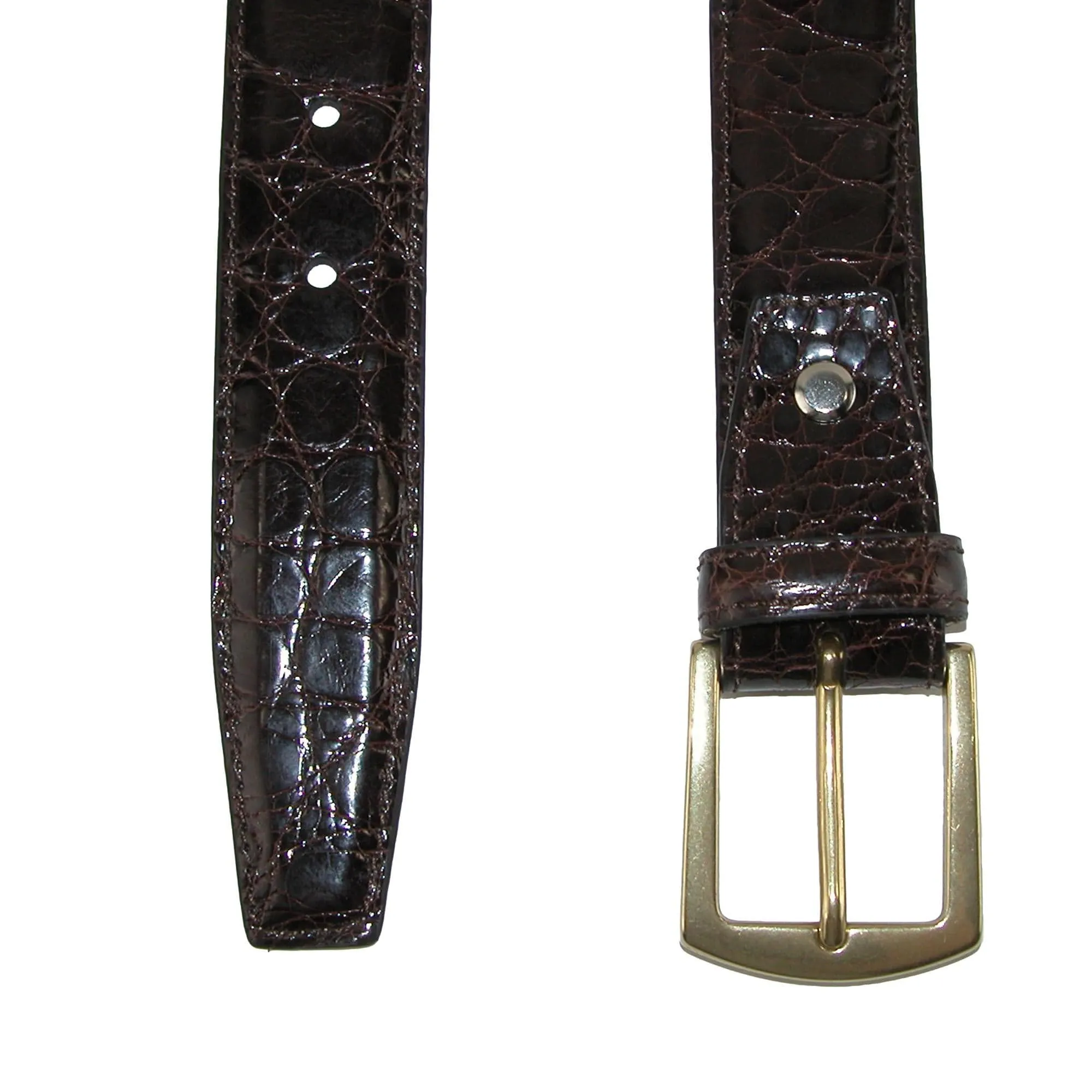 CrookhornDavis Men's American Alligator 32mm Belt