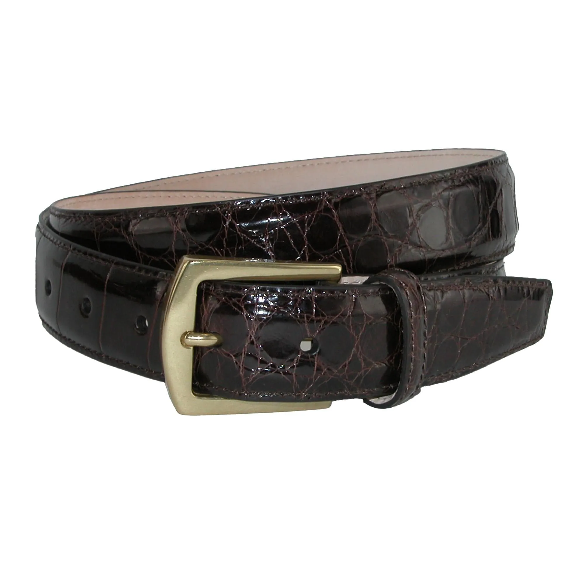 CrookhornDavis Men's American Alligator 32mm Belt