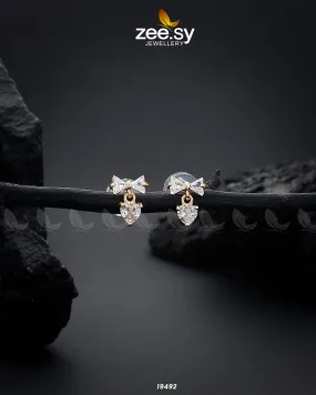 Crystal Bow Stud Earrings