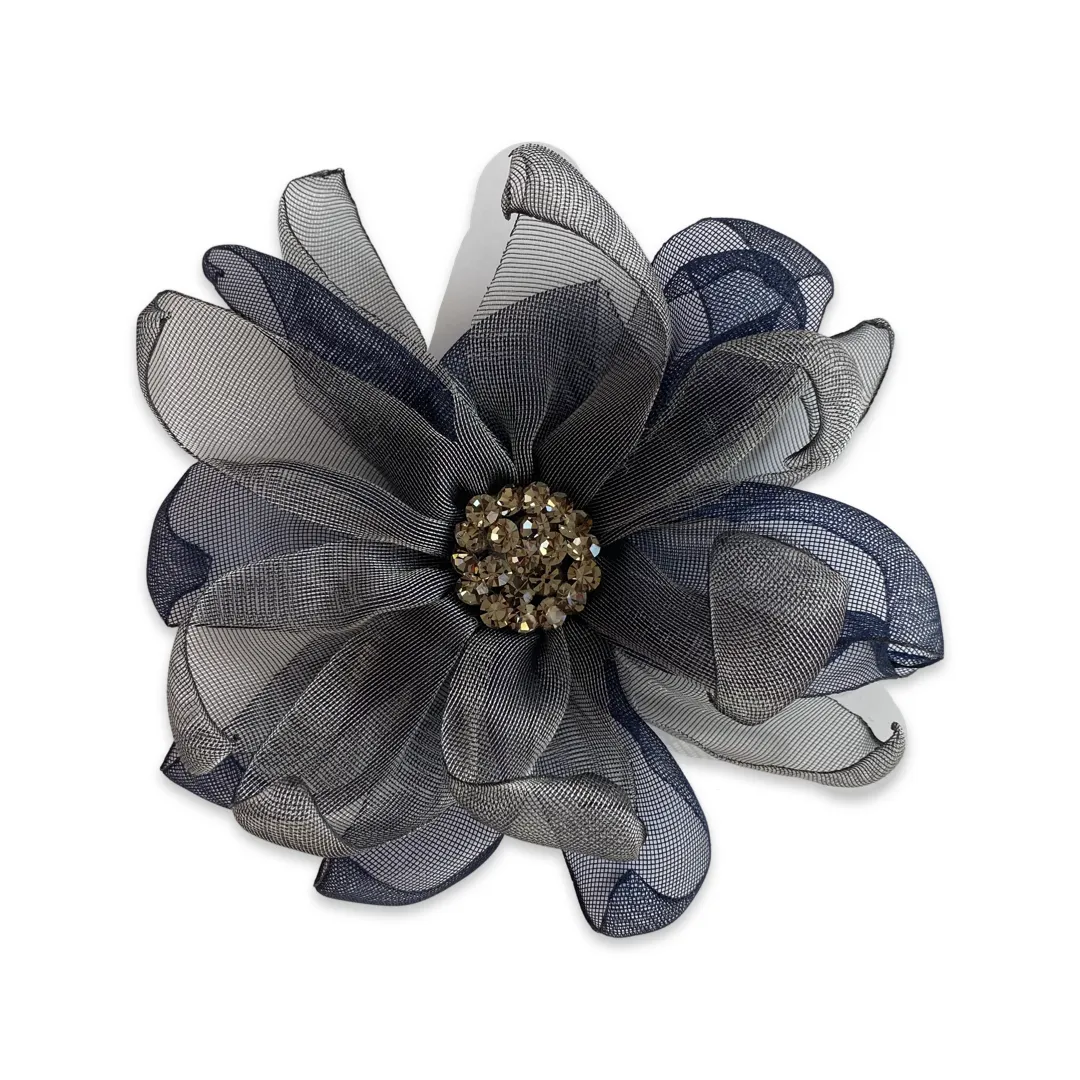 Crystal Magnetic Flower Brooch