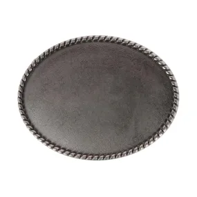 CTM® Blank Braided Oval Belt Buckle