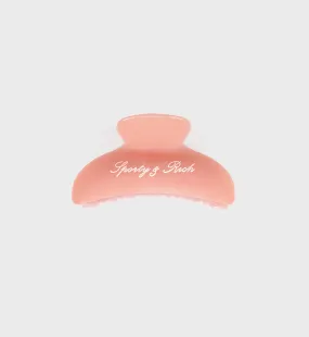 Cursive Logo Hair Clip - Peach