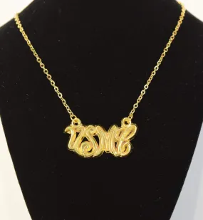 Cursive USMC Necklace