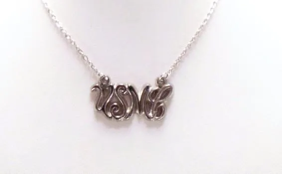 Cursive USMC Necklace