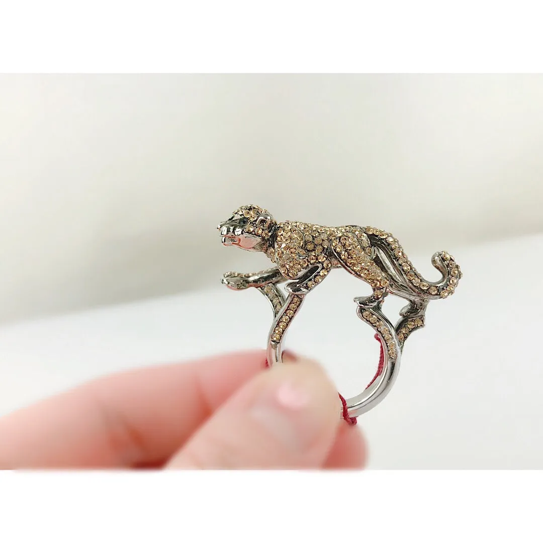 Custom Made Amazing Panther Cocktail Ring