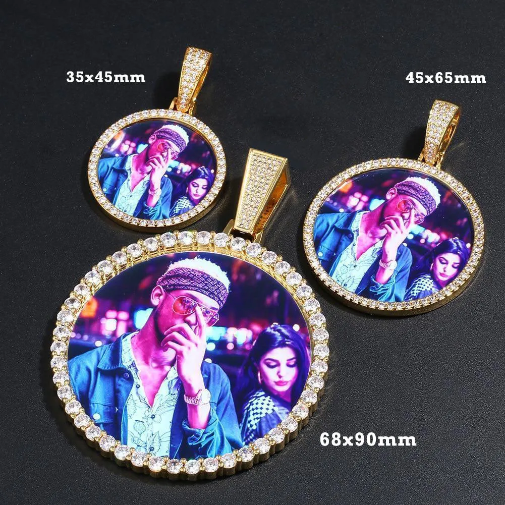 Custom Photo Medallion Necklace- Plating Of Gold Medallion Necklace