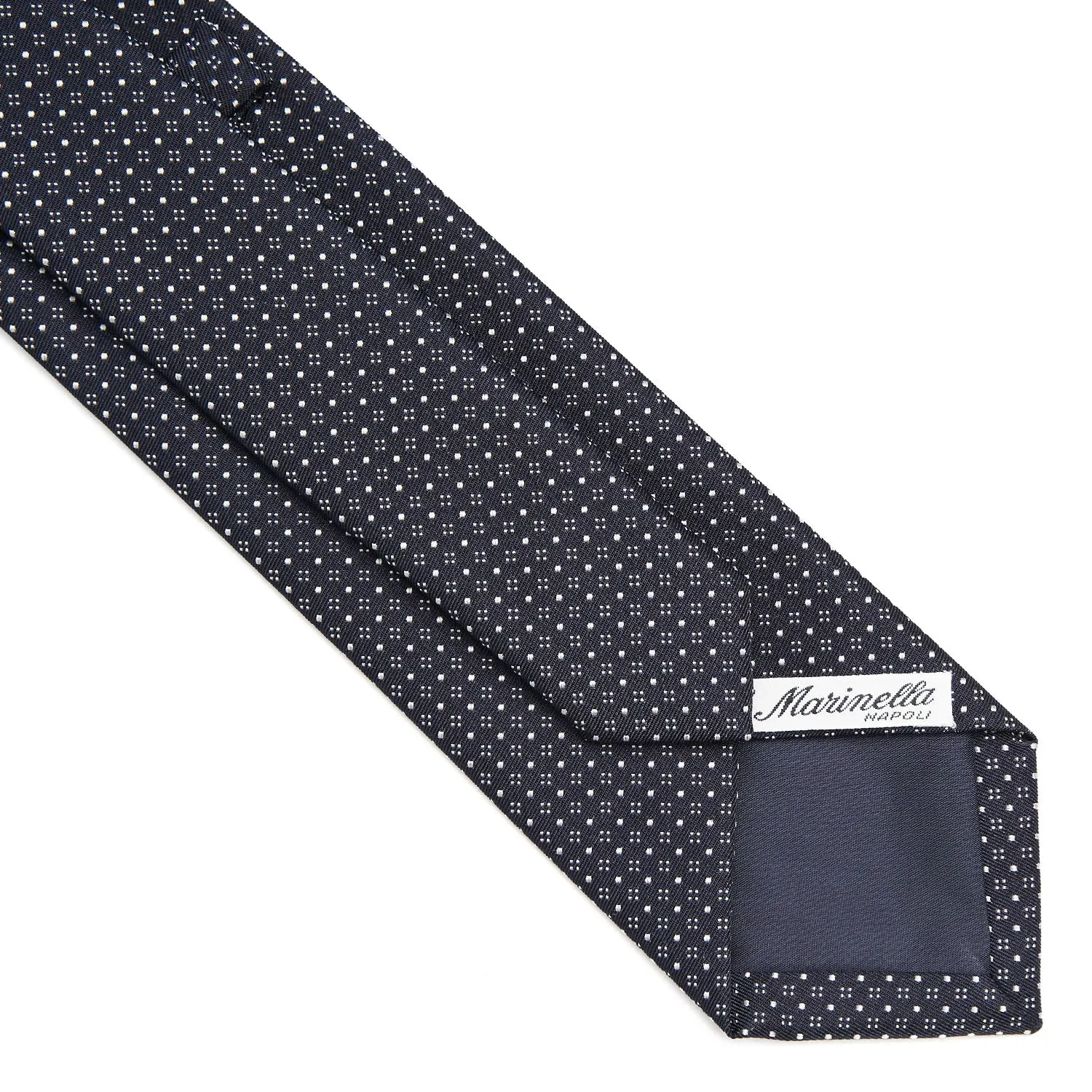 DARK BLUE CEREMONIAL JACQUARD SILK TIE