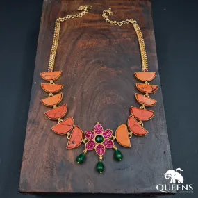 Elegant Dhayalini Kemp Necklace - Traditional Indian Jewelry