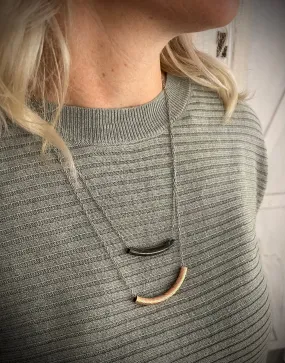 Eden Patina Tube Layer Necklace