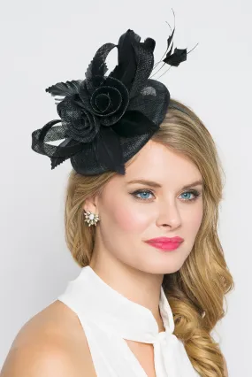 Emelia Rose Fascinator - Black