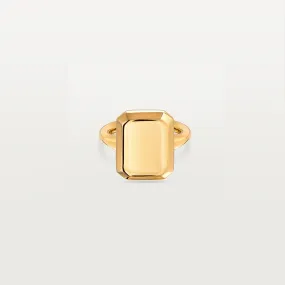 Emerald Signet Ring Yellow Gold