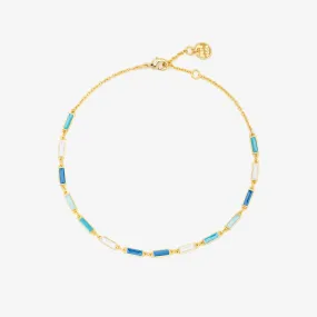 Enamel Bar Chain Anklet