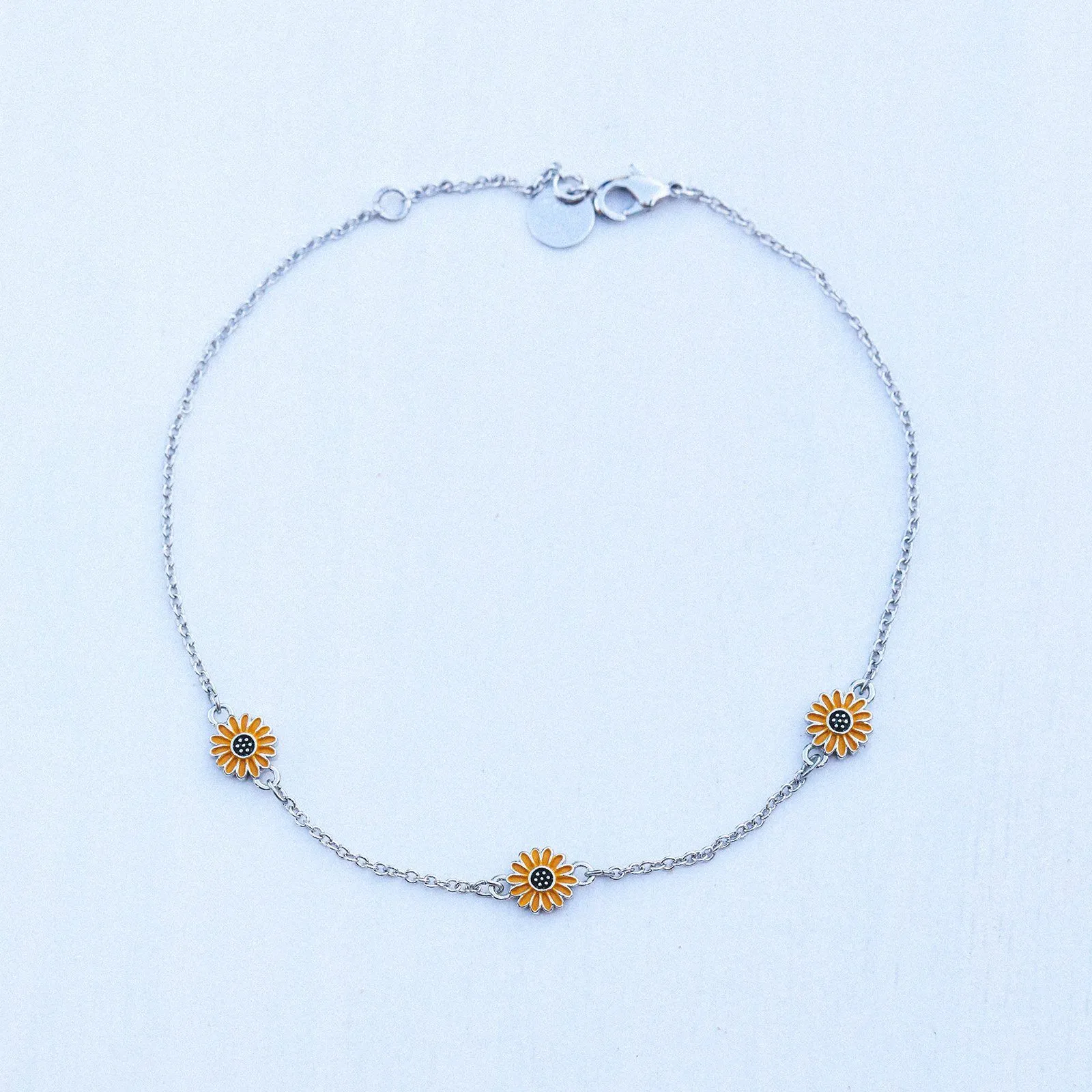 Enamel Sunflower Anklet