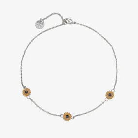 Enamel Sunflower Anklet