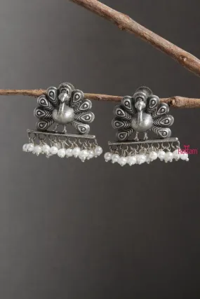 Feather Peacock Earrings