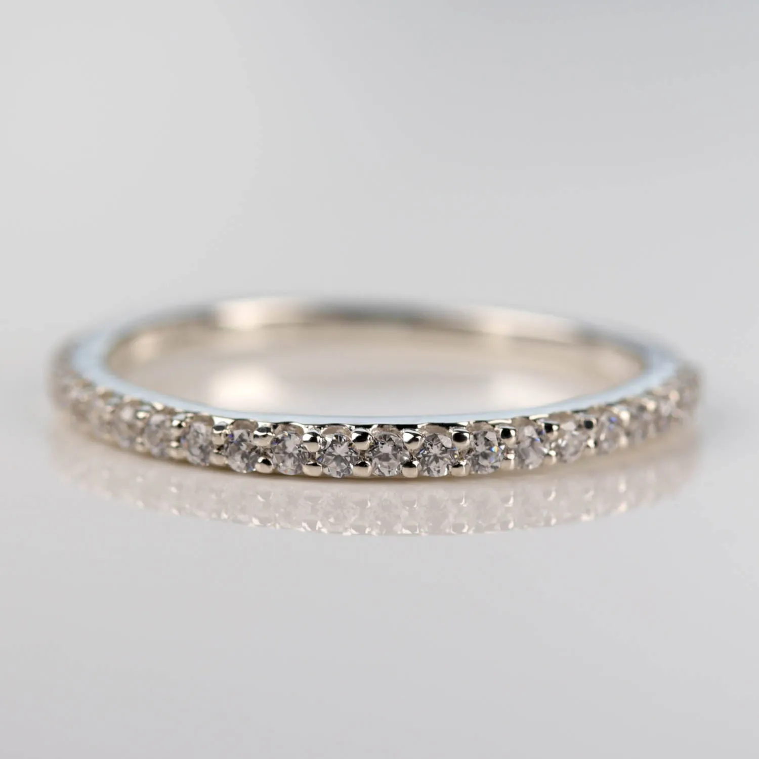 Flat Side Half Eternity Band