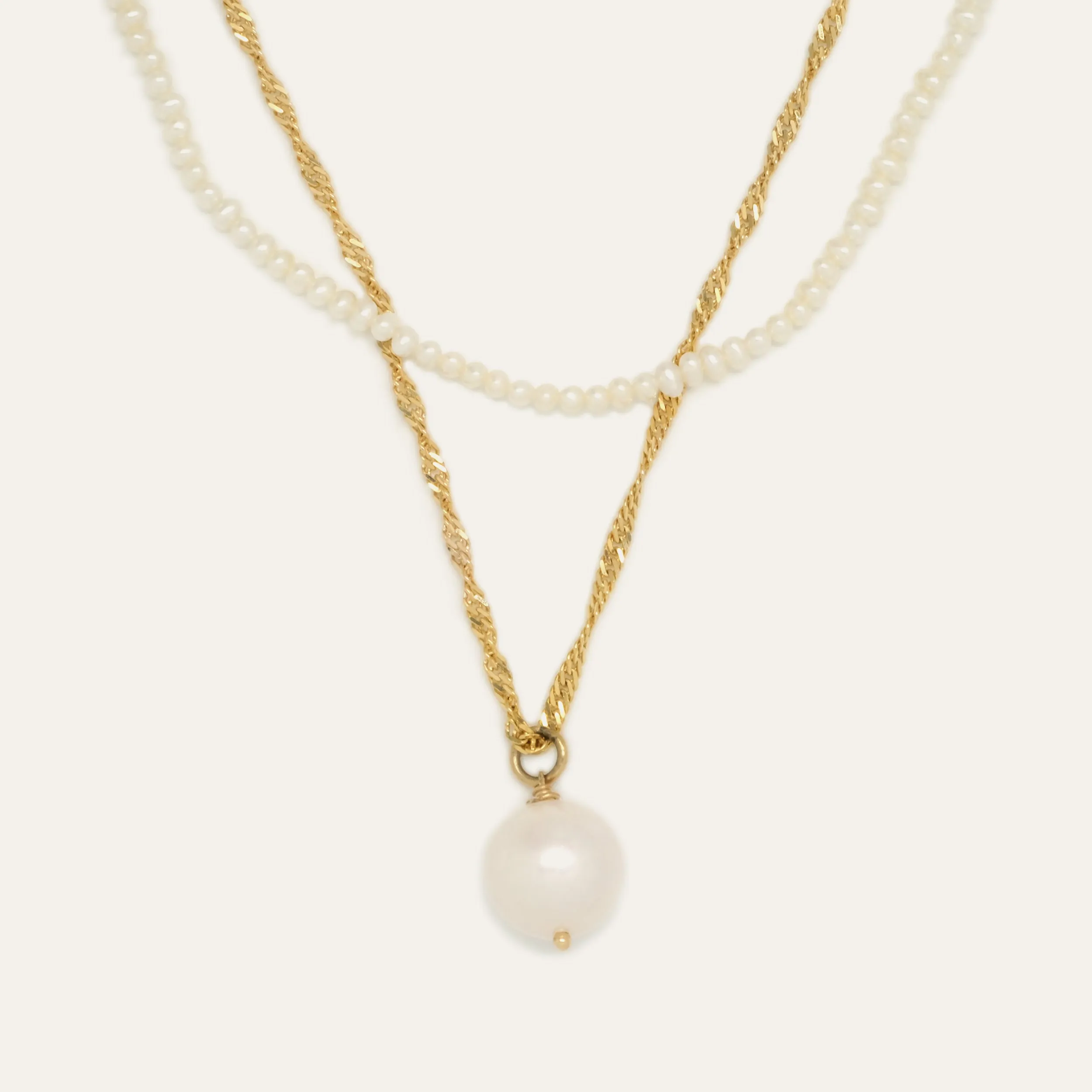 Forever Pearl Necklace Stack