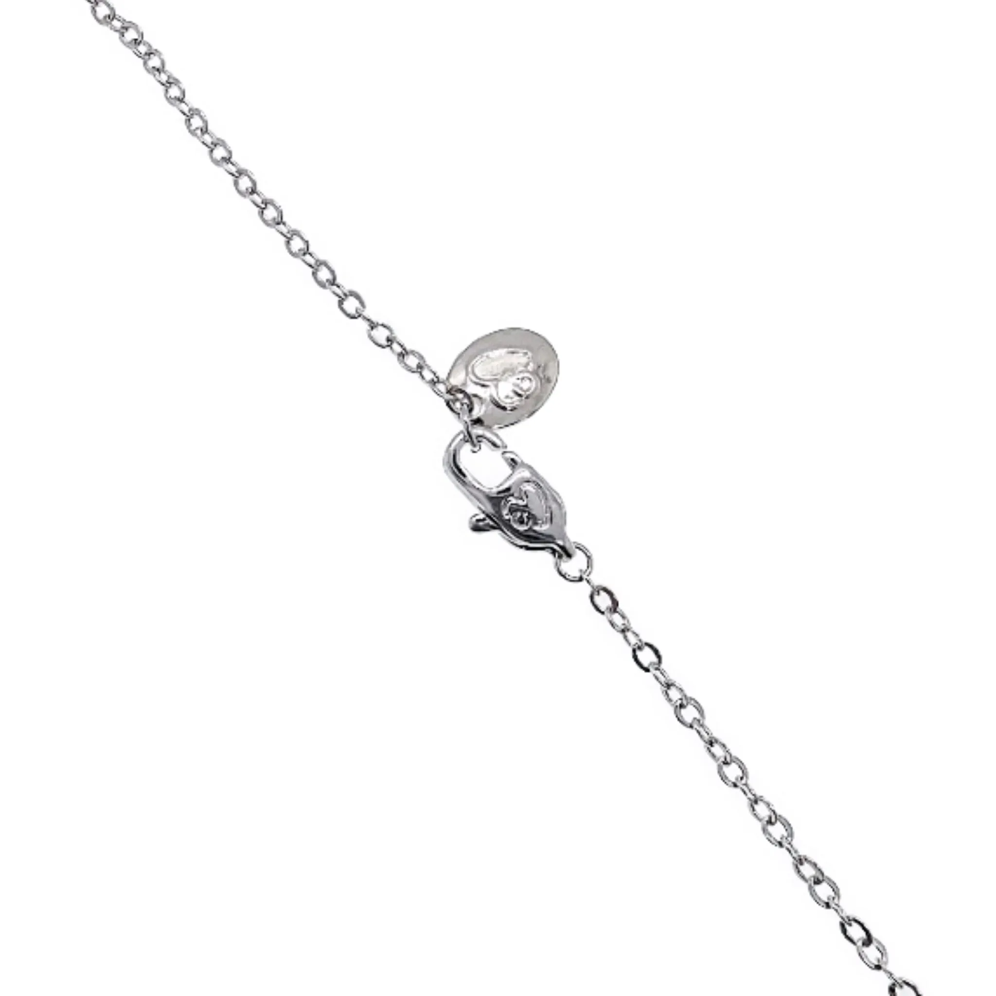 Freshwater Pearl Rhodium Chain Necklace