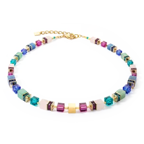 GeoCUBE® Precious Statement necklace gold-multicolour