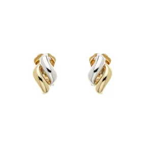 Gold & Platinum Diamond Clip Earrings